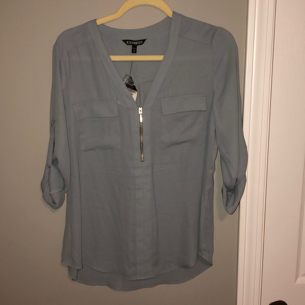 Express - gray blouse